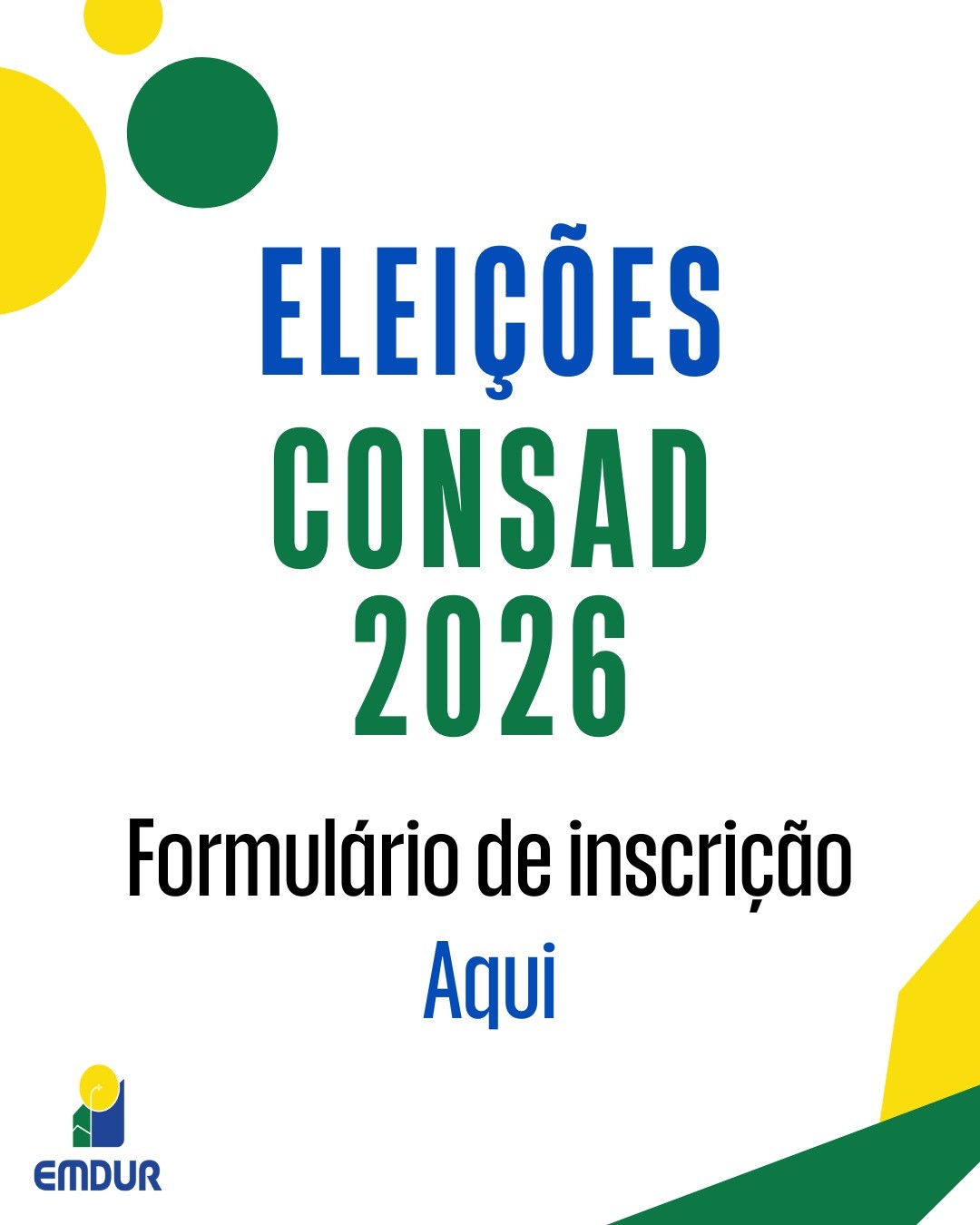 Elei&ccedil;&atilde;o do Representante dos Empregados no CONSAD &ndash; EMDUR
