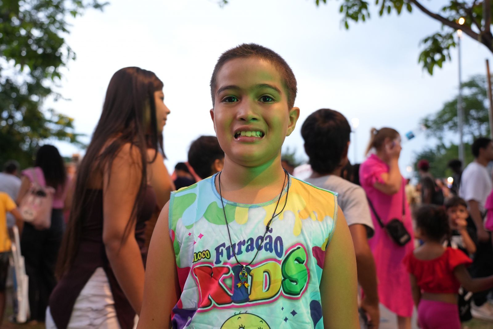 A​ndrio Luís foi ao Parque da Cidade com a mãe e se divertiu durante o evento.