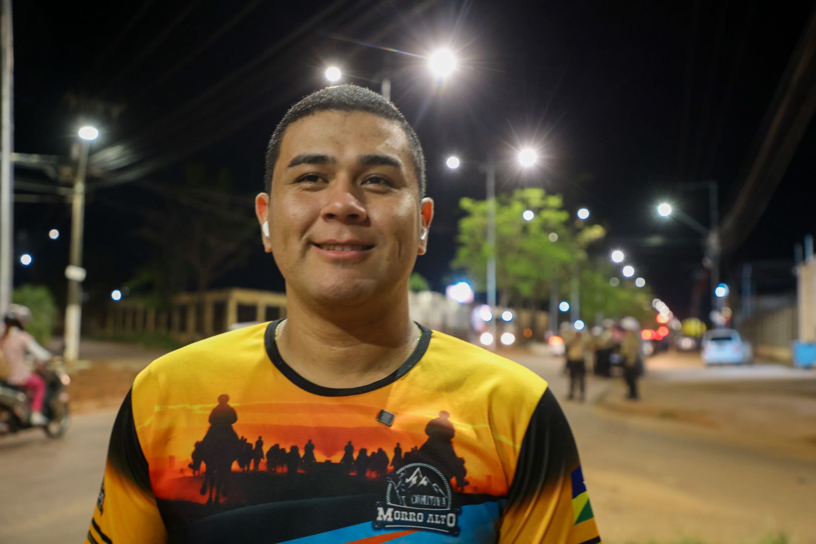 Vinícius Amaral é frequentador de uma academia da região e comemorou a entrega da nova iluminação